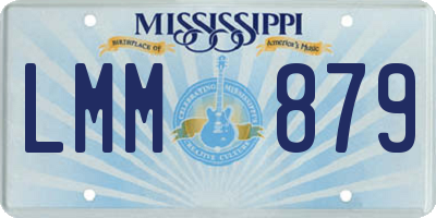 MS license plate LMM879