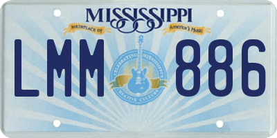 MS license plate LMM886