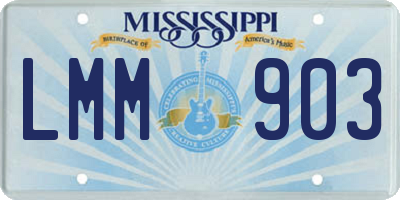 MS license plate LMM903