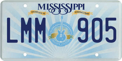 MS license plate LMM905