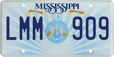 MS license plate LMM909