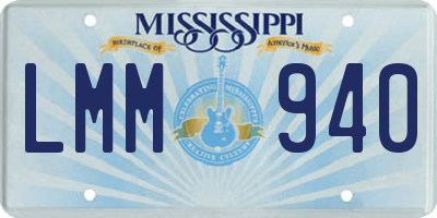 MS license plate LMM940