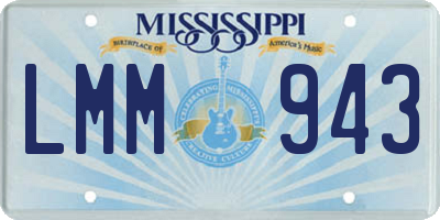 MS license plate LMM943