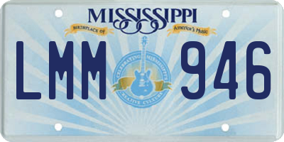 MS license plate LMM946
