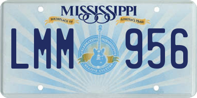 MS license plate LMM956