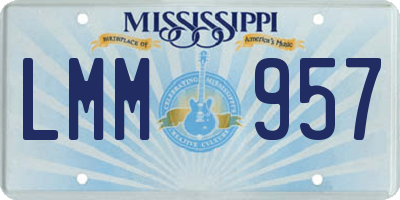 MS license plate LMM957