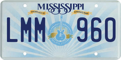 MS license plate LMM960
