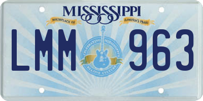 MS license plate LMM963