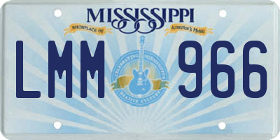MS license plate LMM966