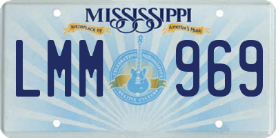 MS license plate LMM969