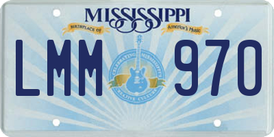 MS license plate LMM970