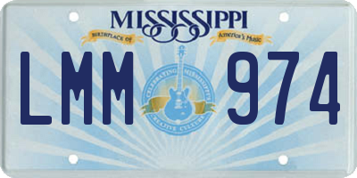 MS license plate LMM974