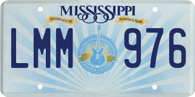 MS license plate LMM976