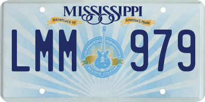 MS license plate LMM979