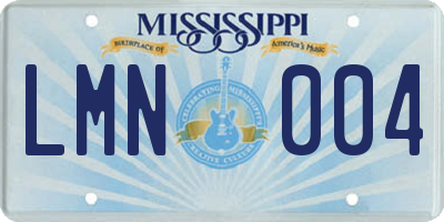 MS license plate LMN004