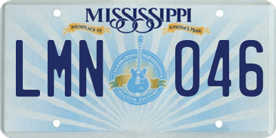 MS license plate LMN046
