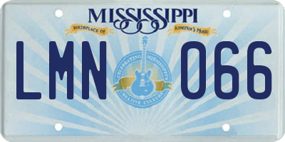 MS license plate LMN066
