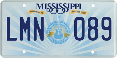 MS license plate LMN089