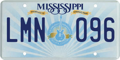 MS license plate LMN096