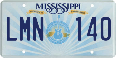 MS license plate LMN140