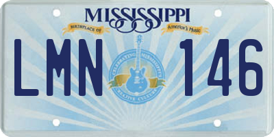 MS license plate LMN146