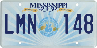 MS license plate LMN148