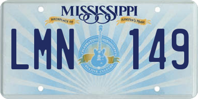 MS license plate LMN149