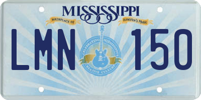 MS license plate LMN150