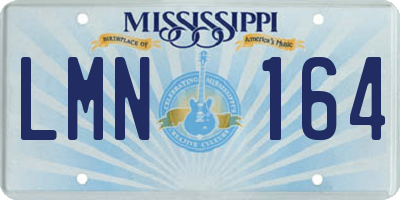 MS license plate LMN164