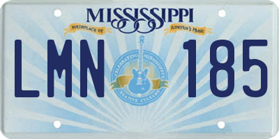 MS license plate LMN185