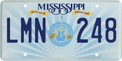 MS license plate LMN248