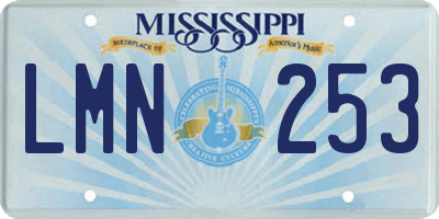 MS license plate LMN253
