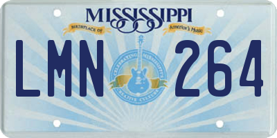 MS license plate LMN264