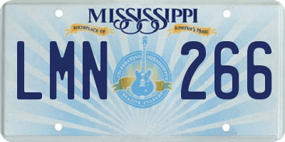 MS license plate LMN266
