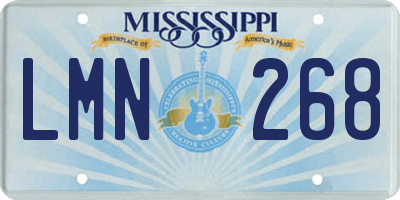 MS license plate LMN268