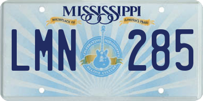 MS license plate LMN285