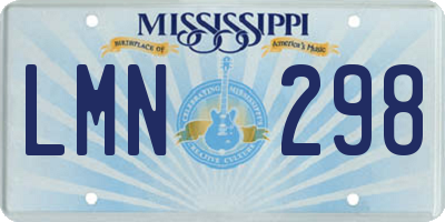 MS license plate LMN298