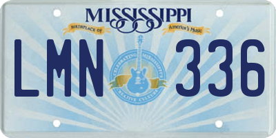 MS license plate LMN336