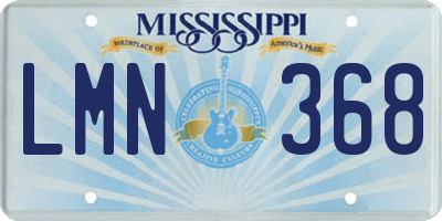 MS license plate LMN368