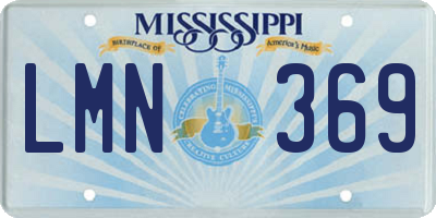 MS license plate LMN369