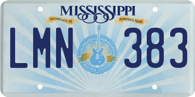 MS license plate LMN383