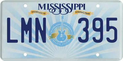 MS license plate LMN395