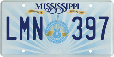 MS license plate LMN397