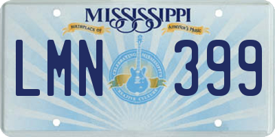 MS license plate LMN399
