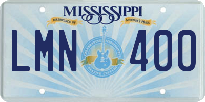 MS license plate LMN400