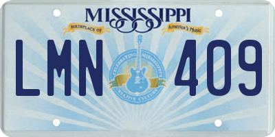 MS license plate LMN409