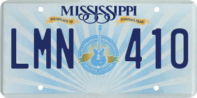 MS license plate LMN410