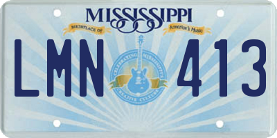 MS license plate LMN413