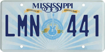 MS license plate LMN441