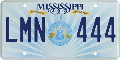 MS license plate LMN444